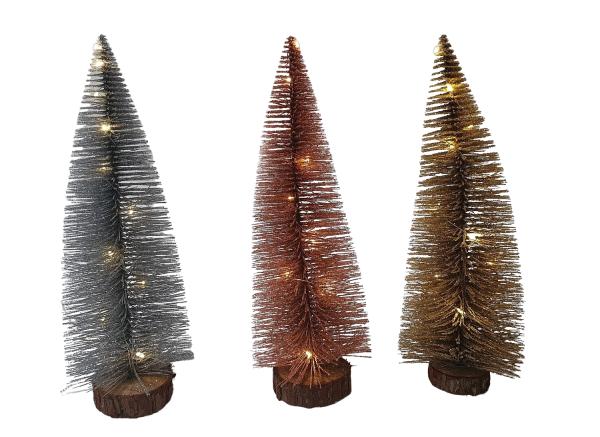 Deko Tannenbaum 30cm beleuchtet 10 LEDs warmweiß - 3 Farben -